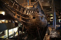 Skeppet Vasa som var byggt av Ek